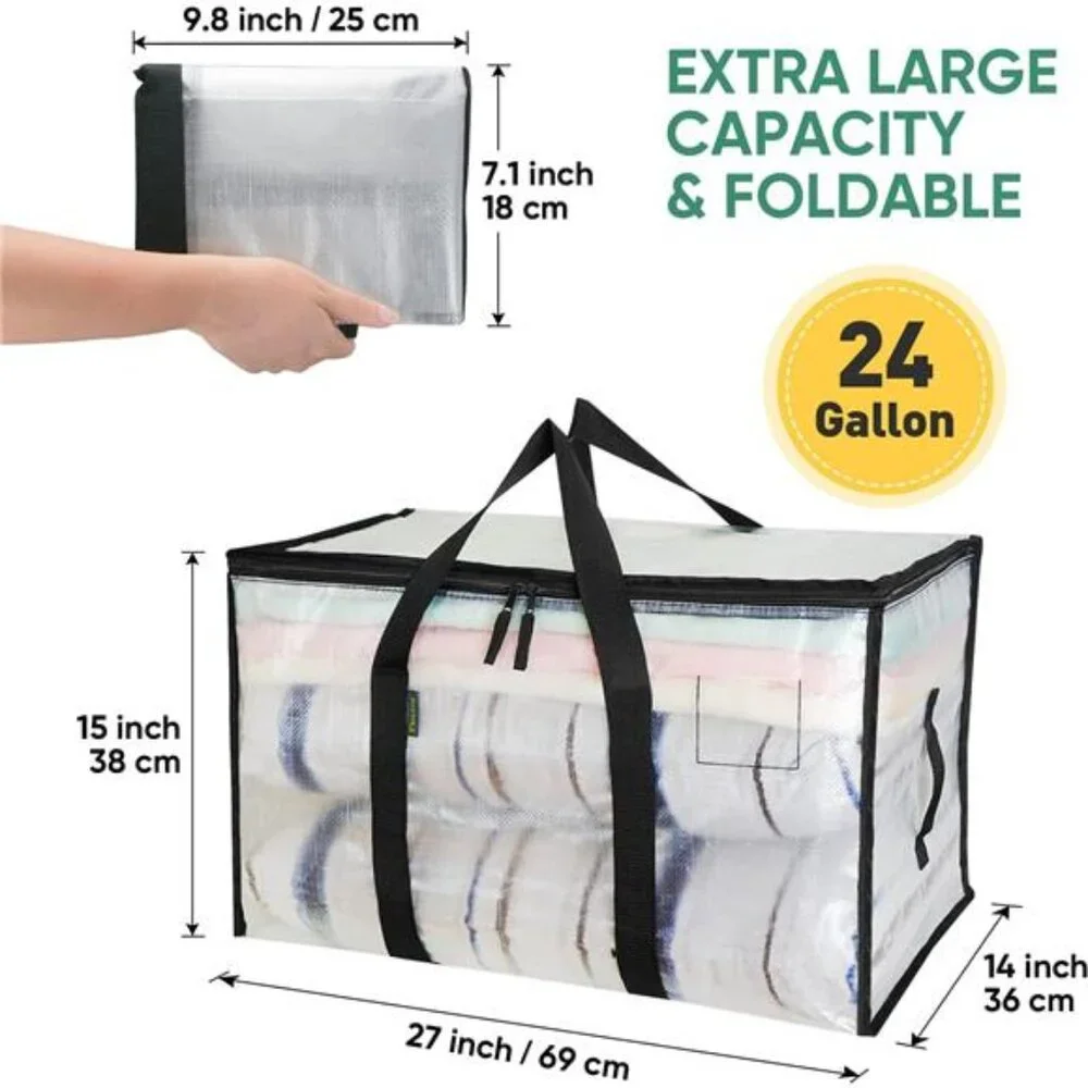 BALEINE 6-Pack Oversized Moving Bags with Reinforced Handles, Heavy-Duty